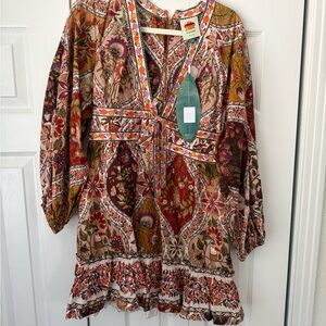 FARM Rio Multicolor Floral Paisley Mini Dress